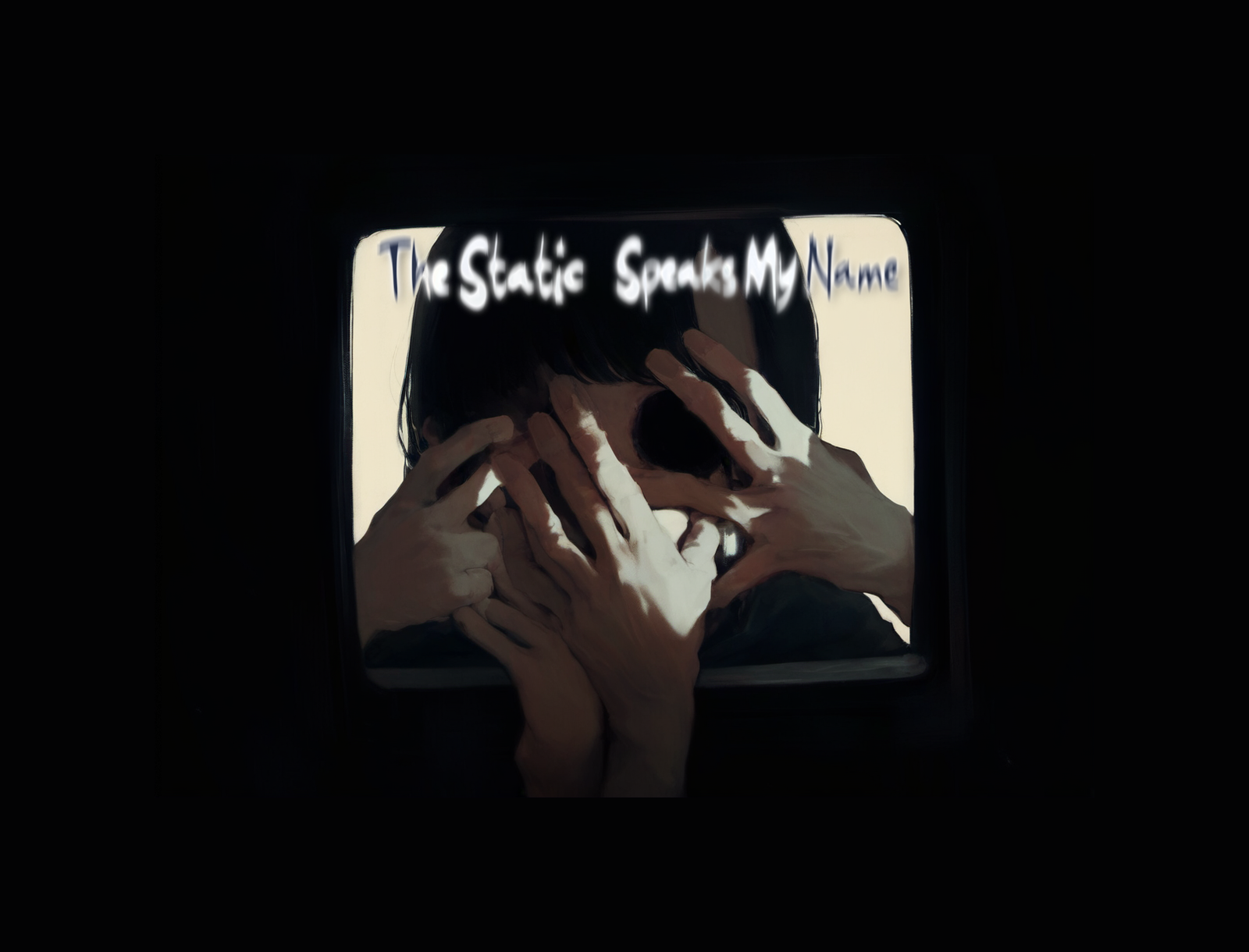 Cover art for The Static Speaks My Name, a horror scenario on AI Dungeon