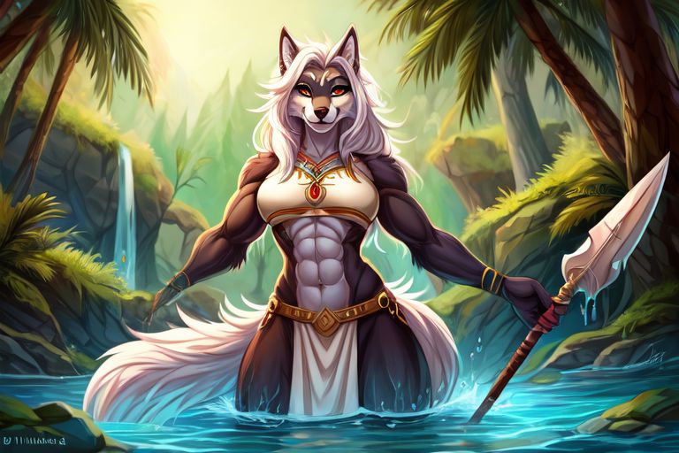 Cover art for The unnamed island, a furry scenario on AI Dungeon