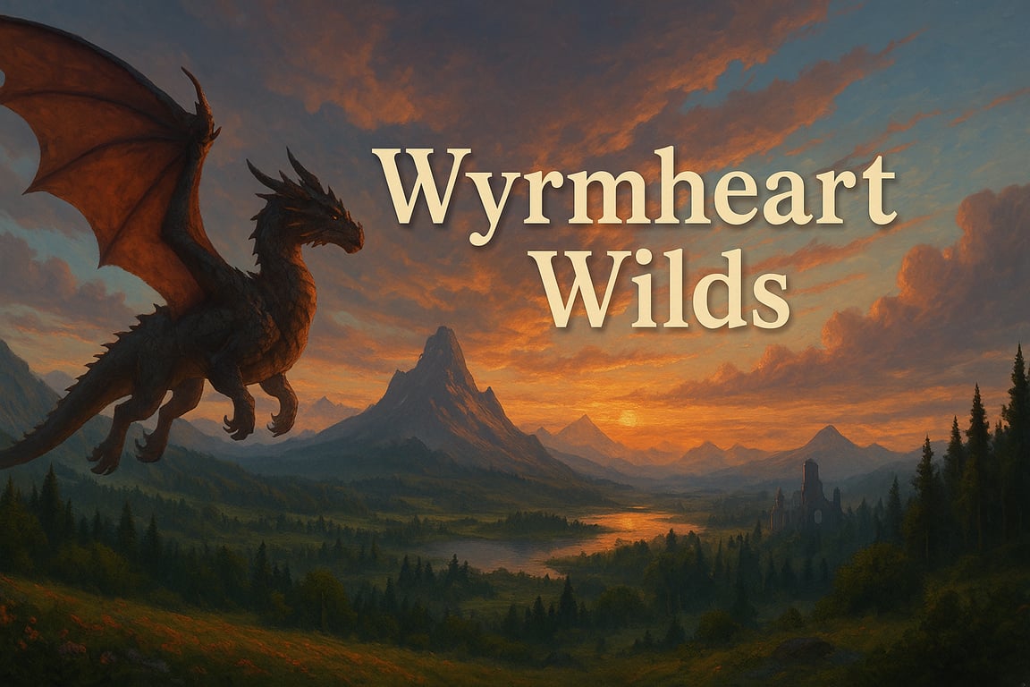 Cover art for Wyrmheart Wilds +Autocard & Level Script, a dragon scenario on AI Dungeon