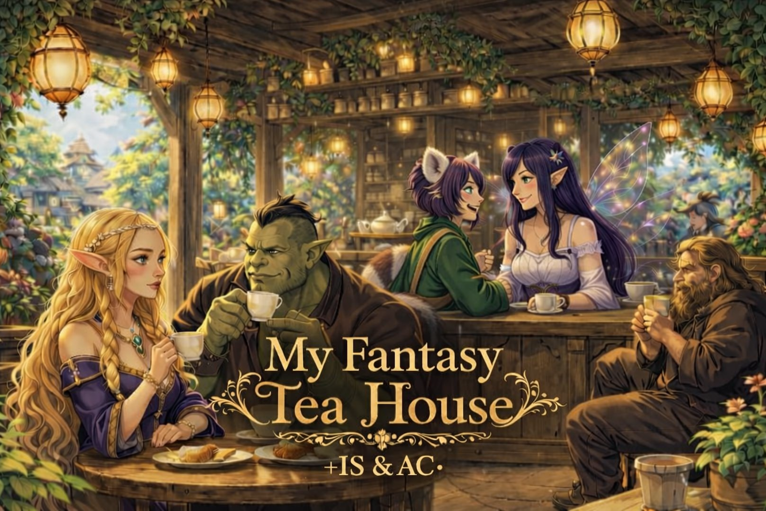 Cover art for My Fantasy Tea House! , a fantasy scenario on AI Dungeon