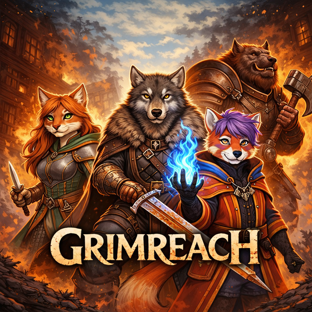 Cover art for Grimreach + Autocards, an autocard scenario on AI Dungeon