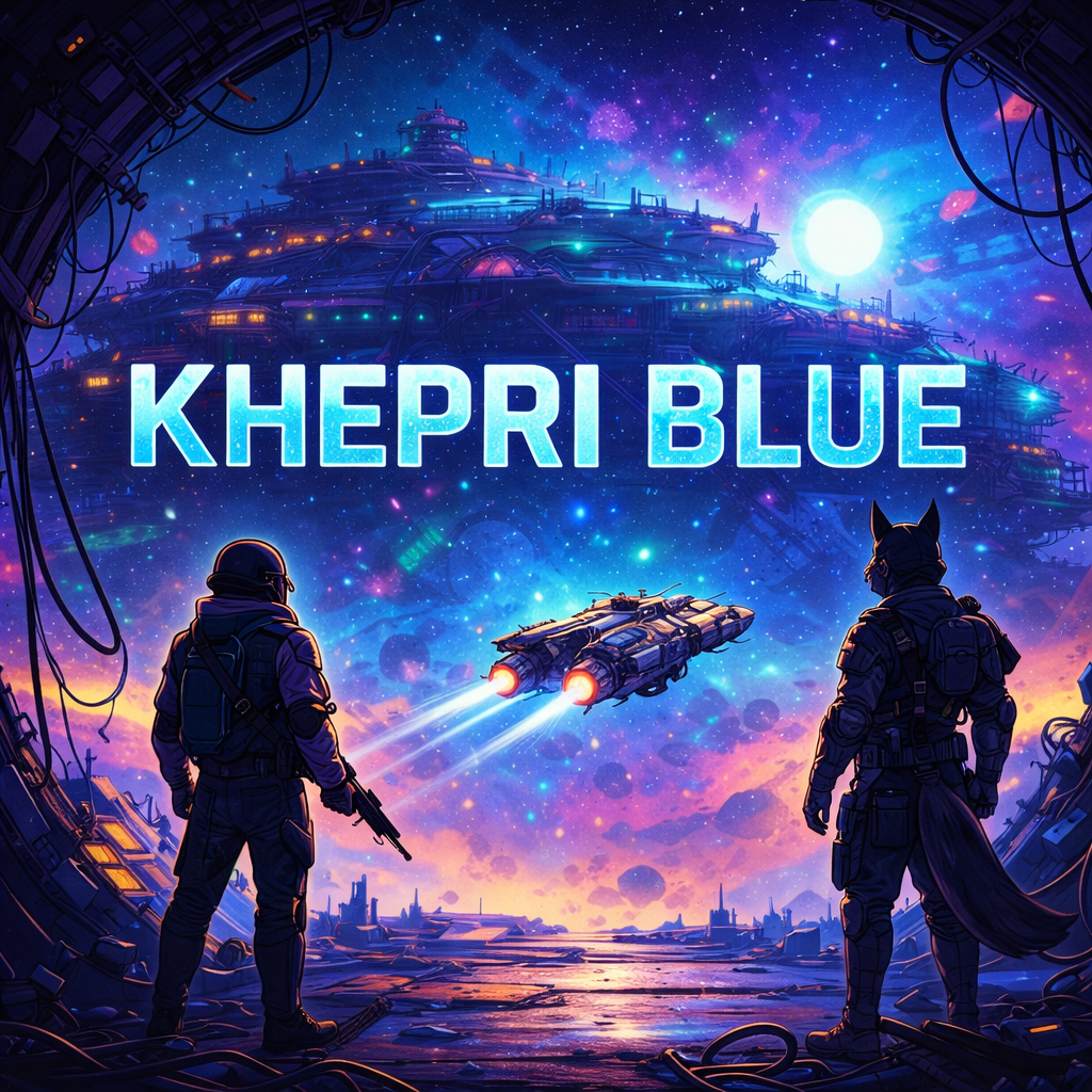 Cover art for Khepri Blue, a furry scenario on AI Dungeon