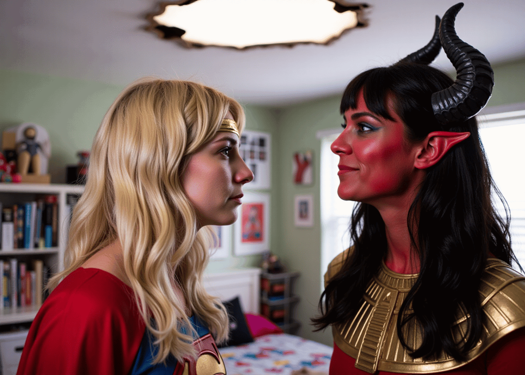 Cover art for Super-Girl VS Purgatori, a super girl scenario on AI Dungeon