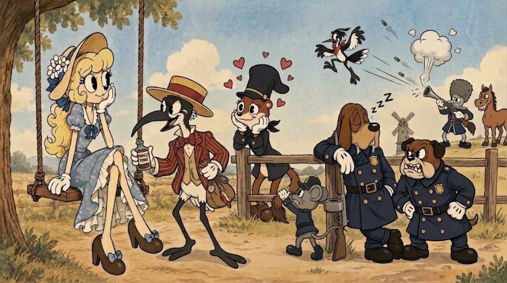 Cover art for Toontown Blues, a cartoon world on Voyage