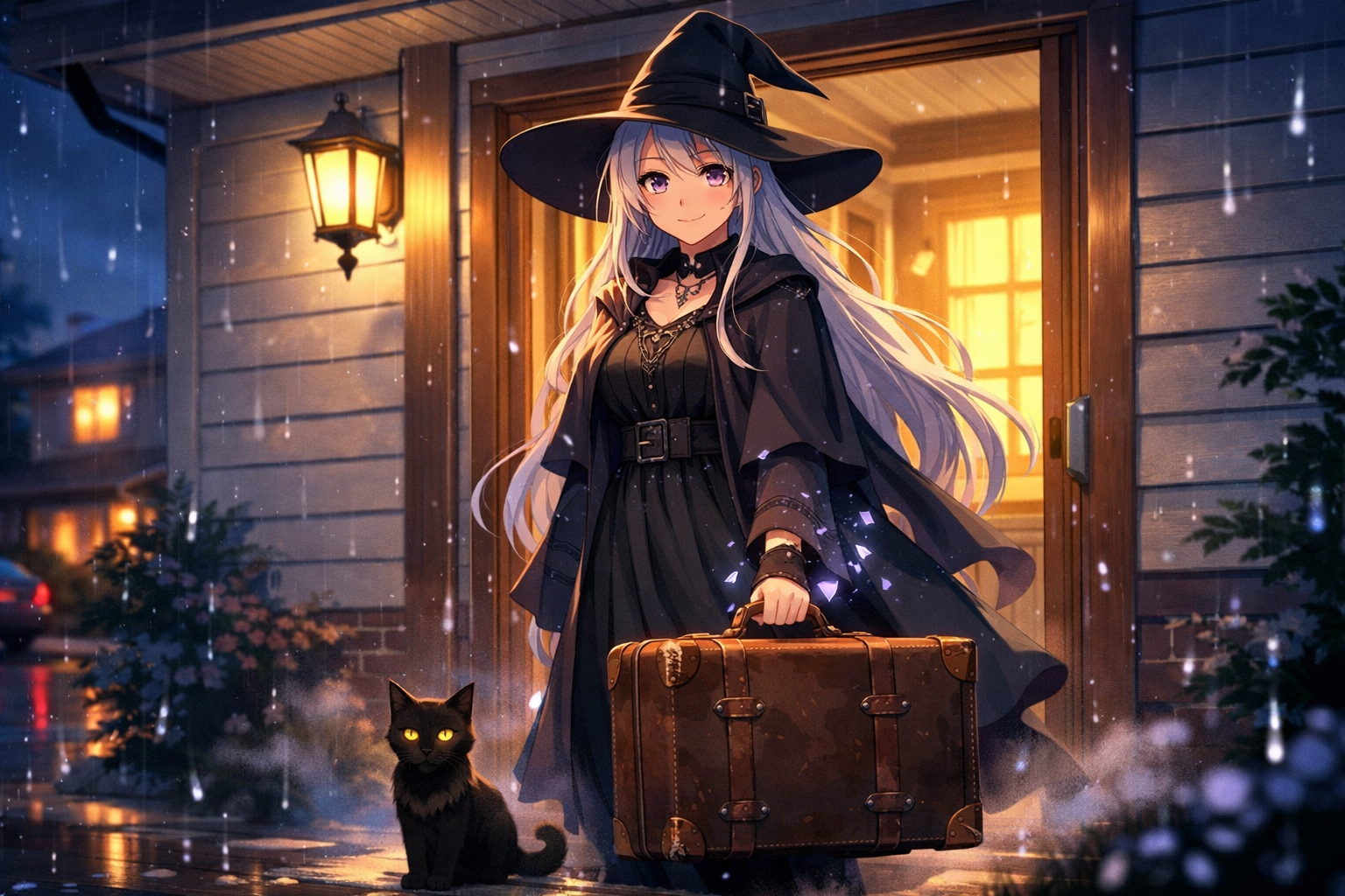 Cover art for The Witch Who Rents My Spare Room, a modern day scenario on AI Dungeon