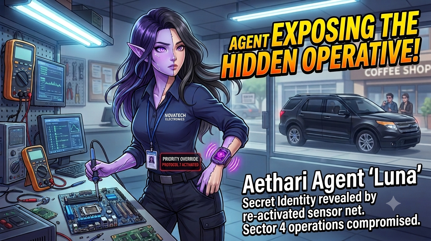 Cover art for Alien At the Electronics Store, an inner self scenario on AI Dungeon