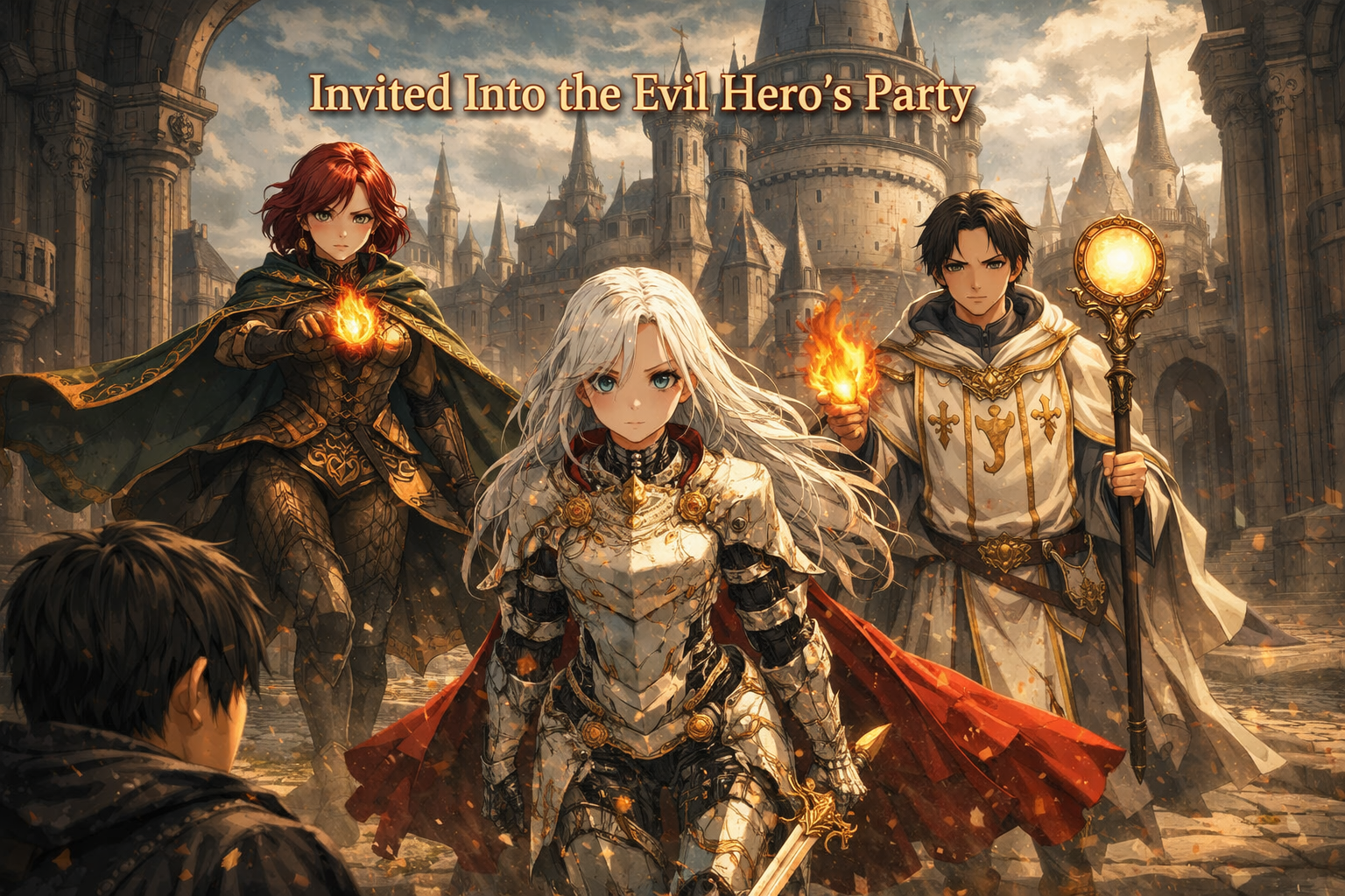 Cover art for Invited Into the Evil Hero’s Party, a fantasy scenario on AI Dungeon