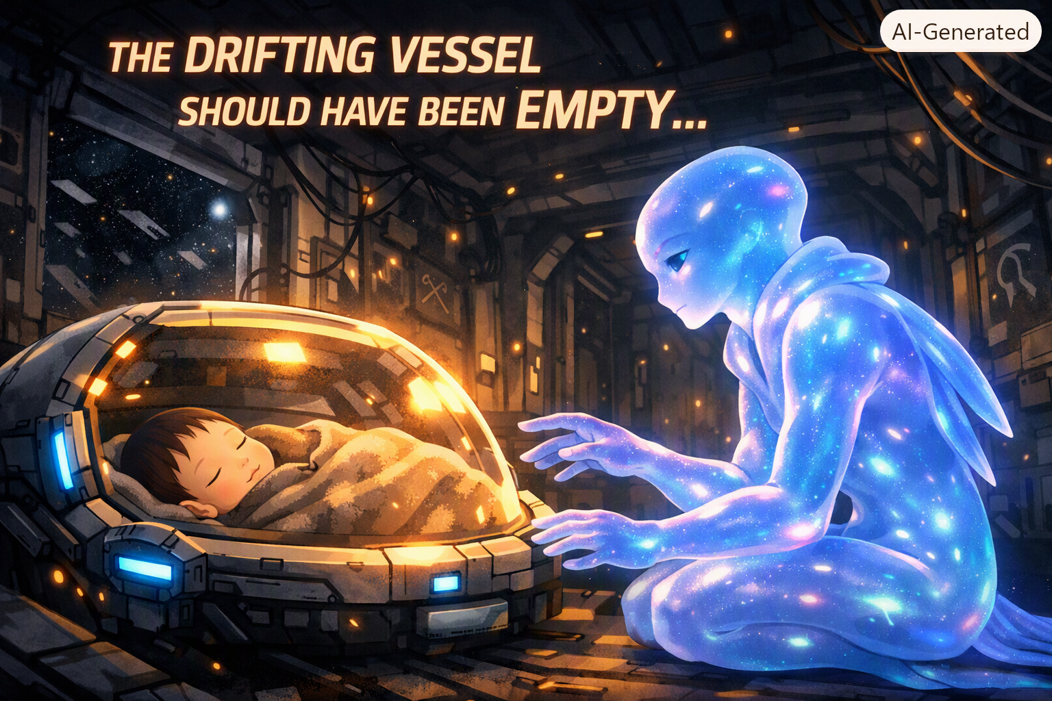 Cover art for I Found a Human Baby, an inner self scenario on AI Dungeon
