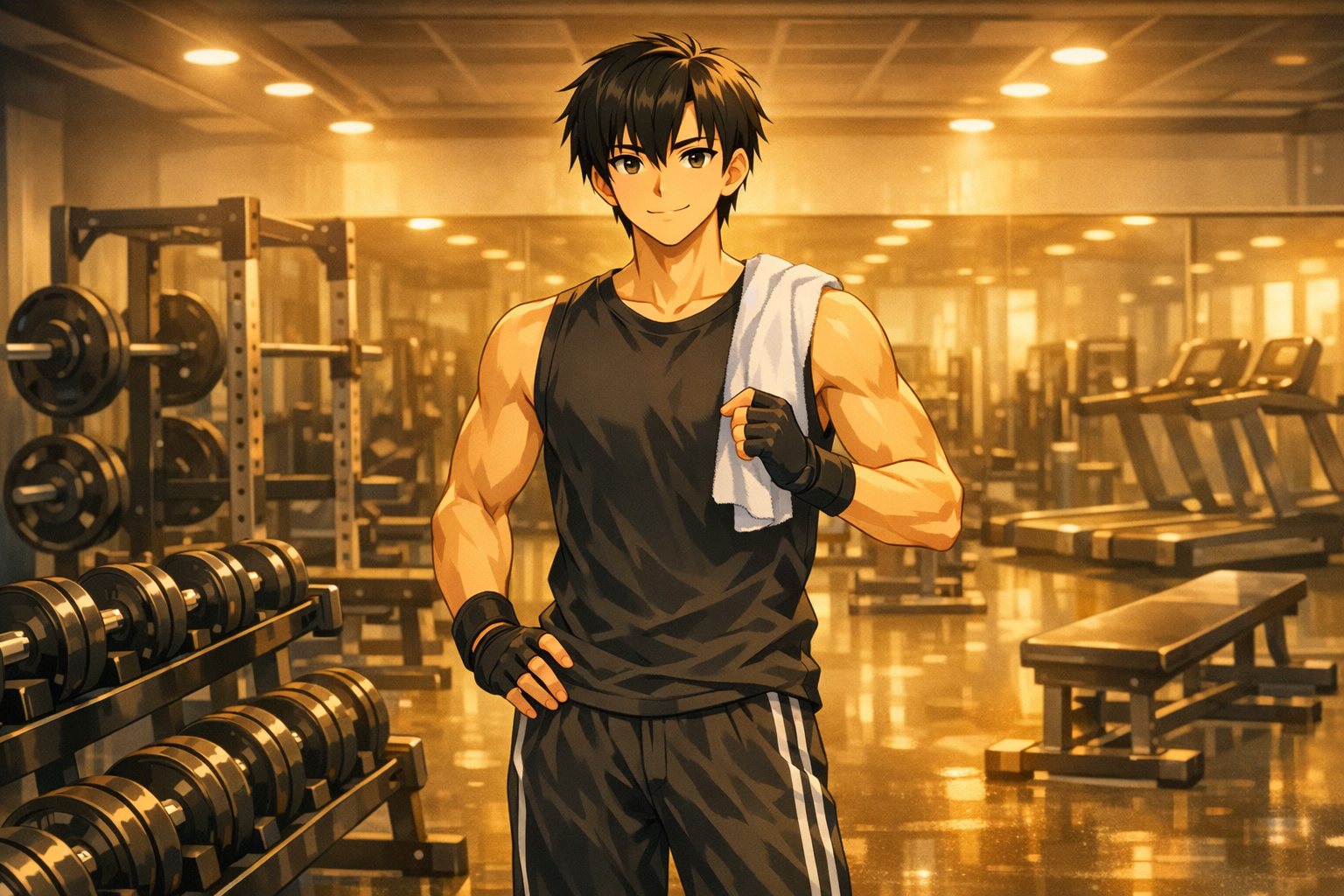 Cover art for My Gym Boyfriend, an inner self scenario on AI Dungeon