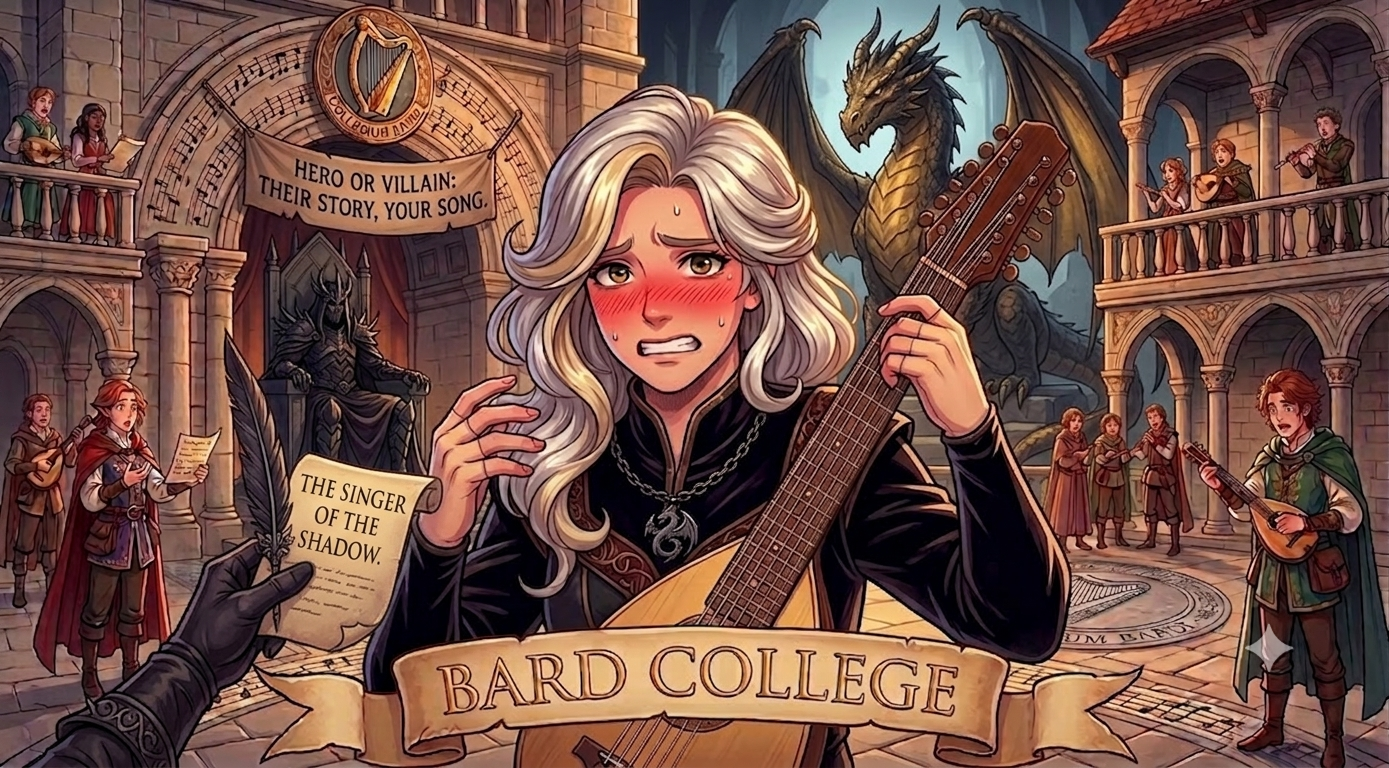 Cover art for The Villain's Bard: Bard College, a fantasy scenario on AI Dungeon