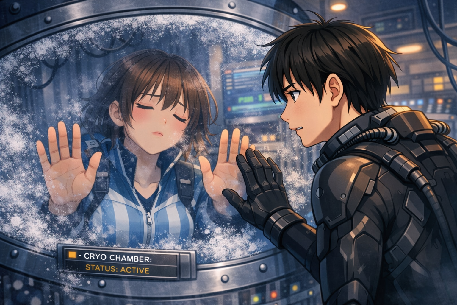 Cover art for He Found You in the Cryopod, an inner self scenario on AI Dungeon