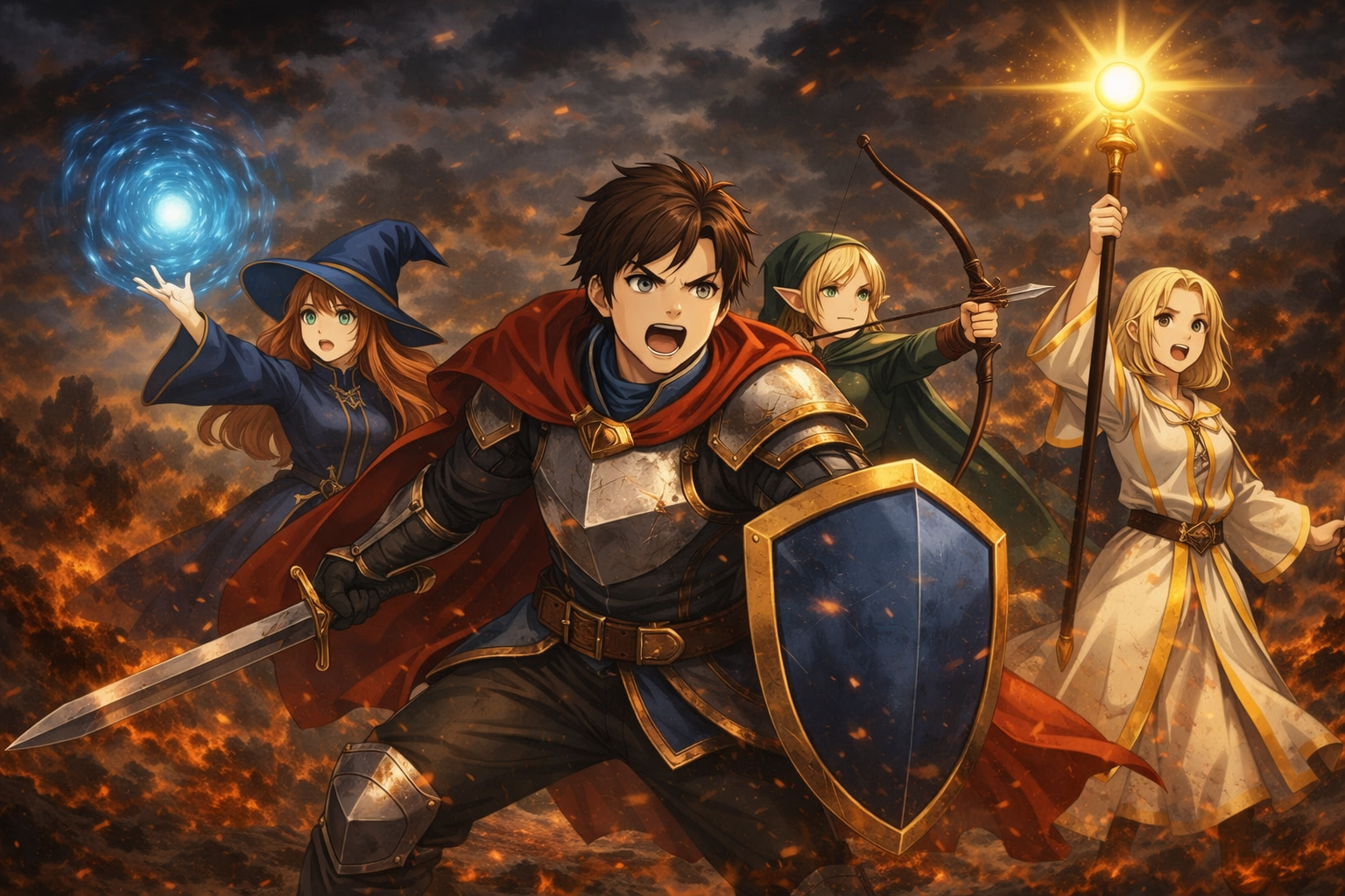 Cover art for They Sent the Hero’s Party to Kill You, a fantasy scenario on AI Dungeon