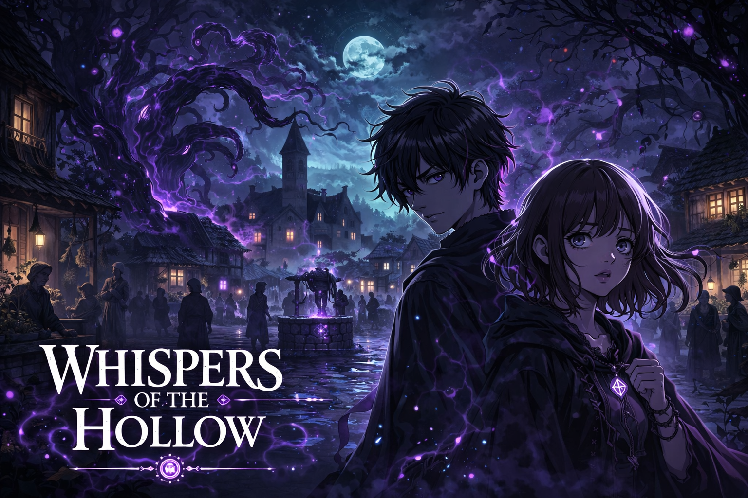 Cover art for 🎠Whispers of the Hollow, a dark fantasy scenario on AI Dungeon