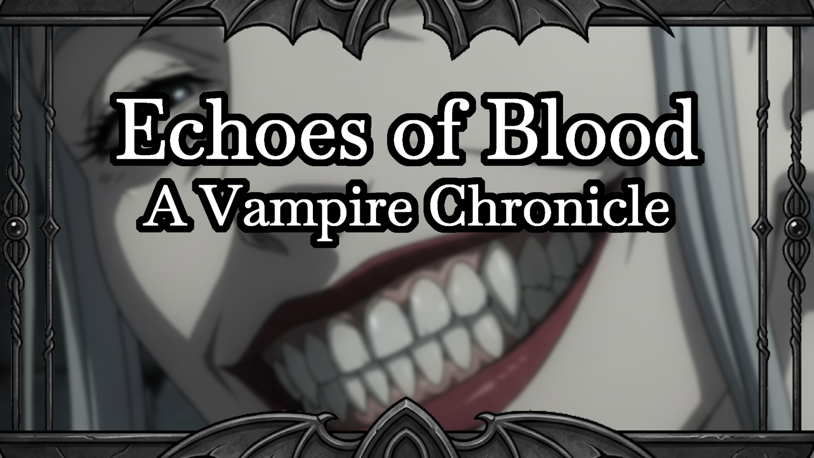 Cover art for Echoes of Blood: A Vampire Chronicle , a vampire scenario on AI Dungeon