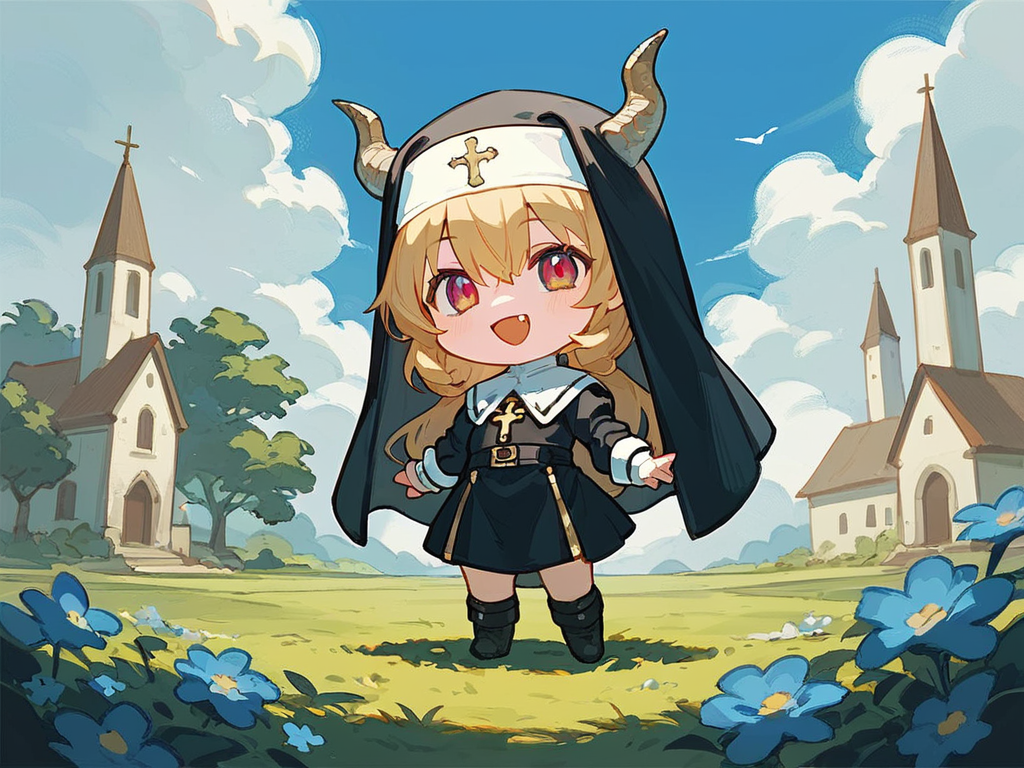 Cover art for Violent Nun, a nun scenario on AI Dungeon