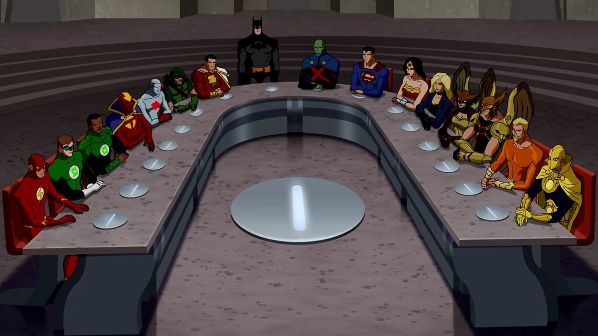 Cover art for Justice Divided, a justice league scenario on AI Dungeon