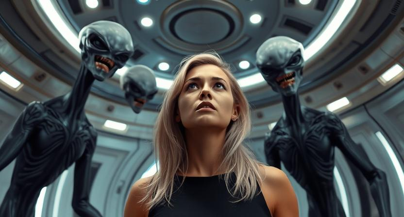 Cover art for The False Hero, an alien scenario on AI Dungeon