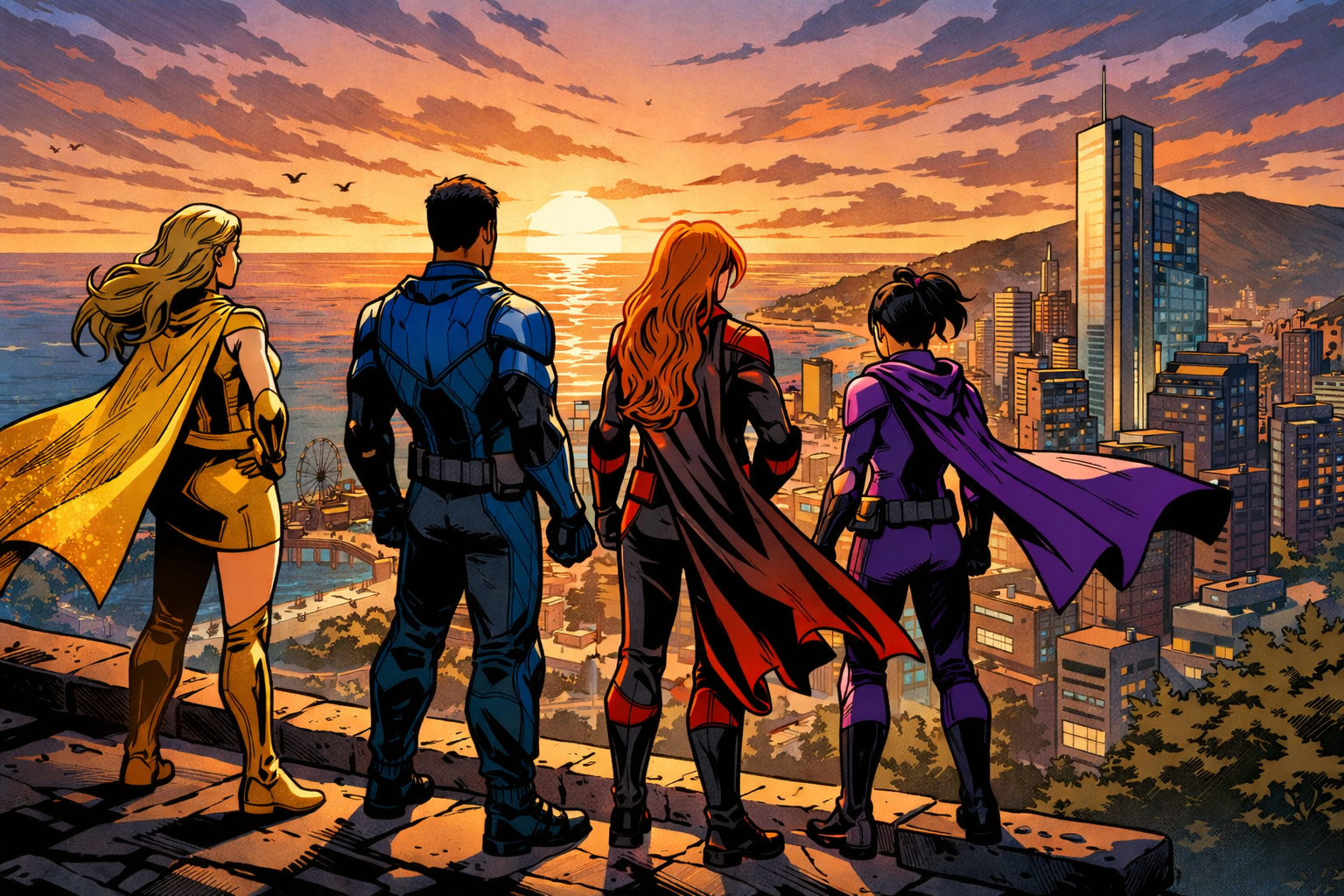 Cover art for Shattered Reflections: Return of the Lost Hero, a superhero scenario on AI Dungeon
