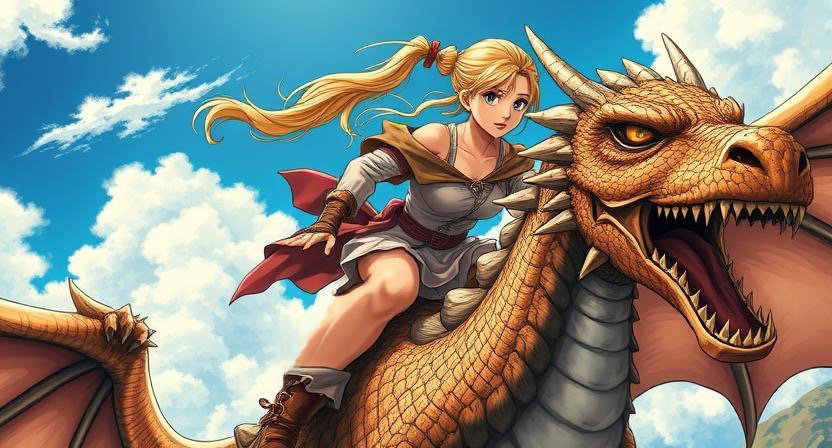 Cover art for The Last Dragon Rider, a dragon scenario on AI Dungeon
