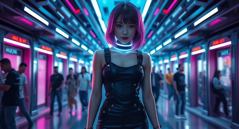 Cover art for Mirrors and Chains, a cyberpunk scenario on AI Dungeon