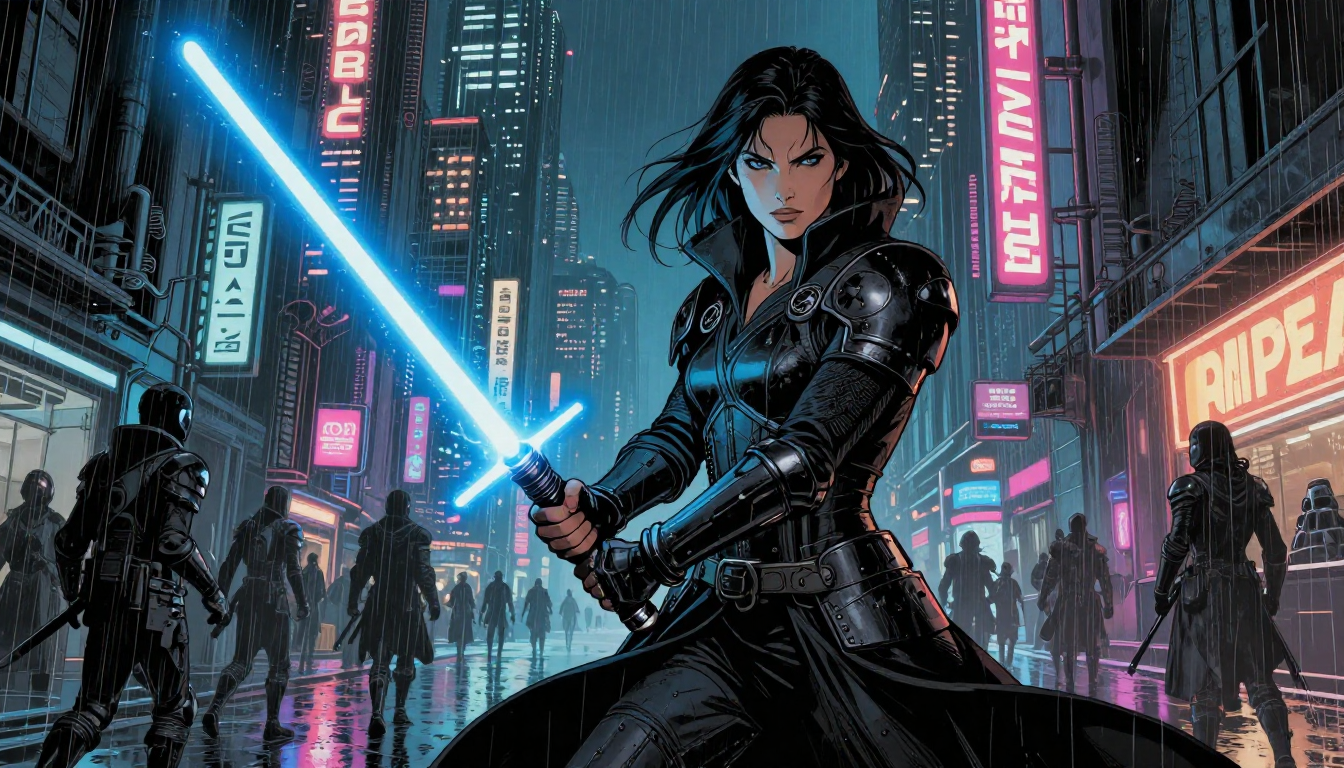 Cover art for Star Wars: Shadows of a Broken Order, a star wars scenario on AI Dungeon