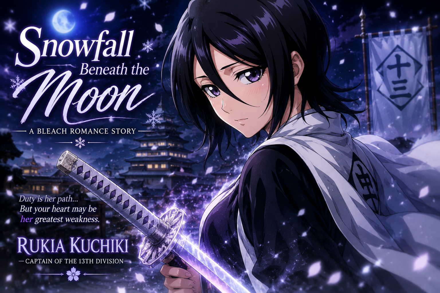 Cover art for Snowfall Beneath the Moon, an anime scenario on AI Dungeon