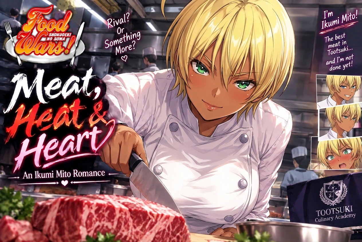 Cover art for Meat, Heat & Heart, an anime scenario on AI Dungeon