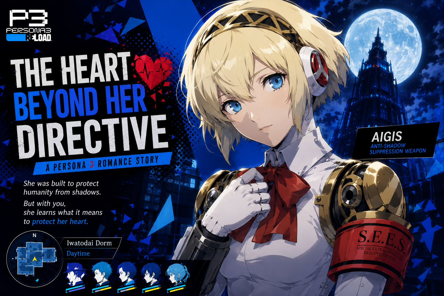 Cover art for The Heart Beyond Her Directive, a game scenario on AI Dungeon