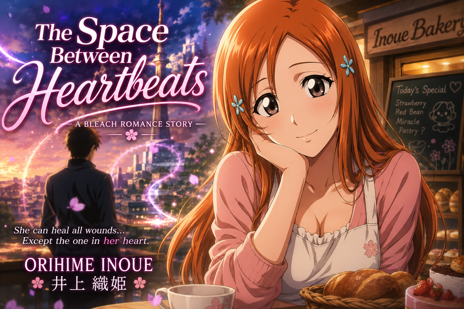 Cover art for The Space Between Heartbeats, a romance scenario on AI Dungeon