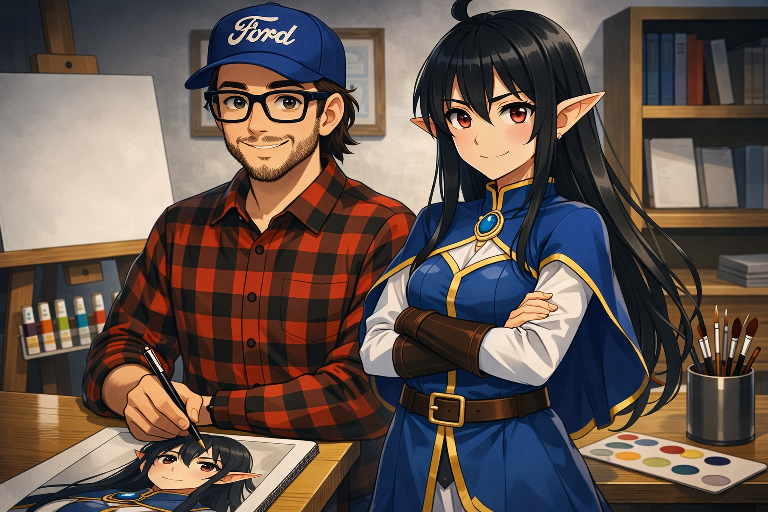 Cover art for Worlds Collide (AutoCards) (LoLa) , an anime scenario on AI Dungeon