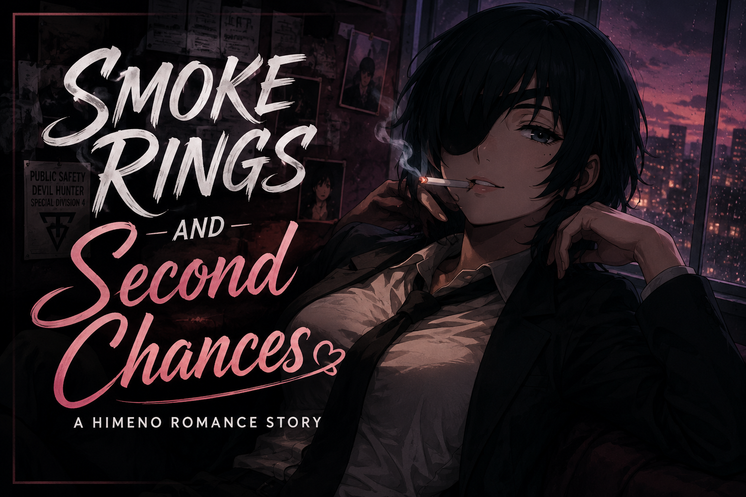 Cover art for Smoke Rings and Second Chances , a romance scenario on AI Dungeon