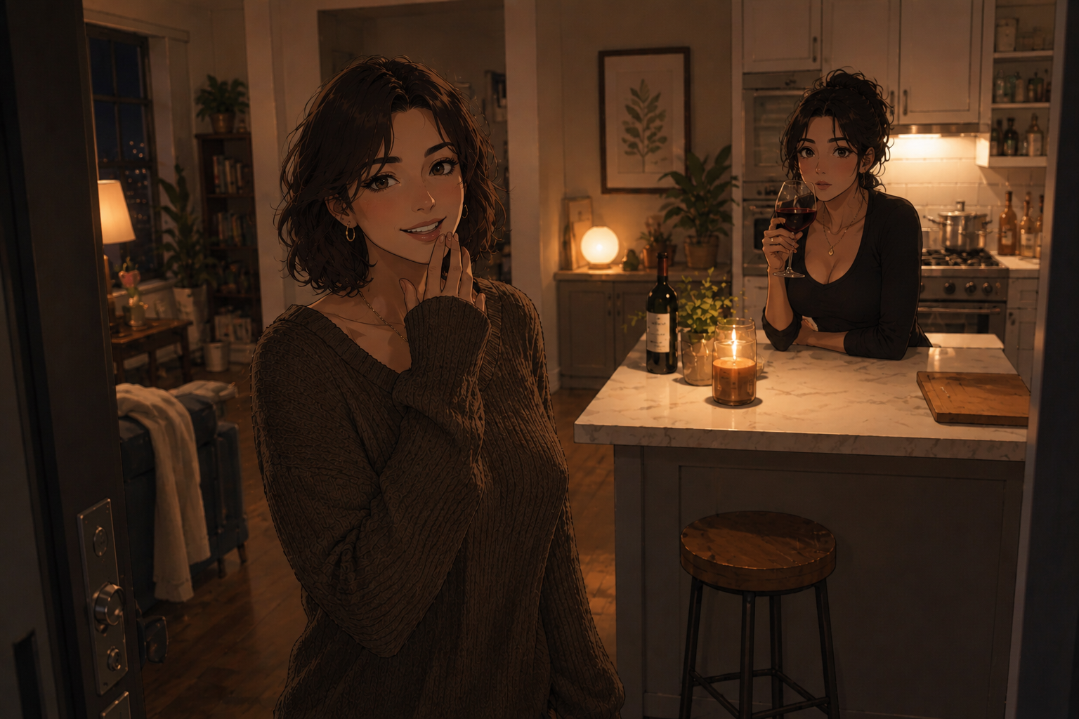 Cover art for Open Secrets, a romance scenario on AI Dungeon
