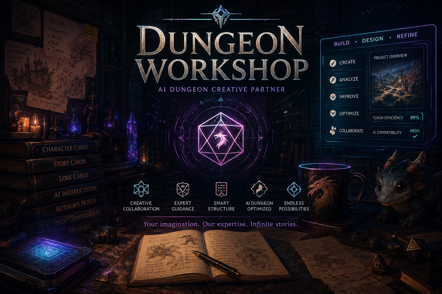 Cover art for Dungeon Workshop V.3, a help scenario on AI Dungeon