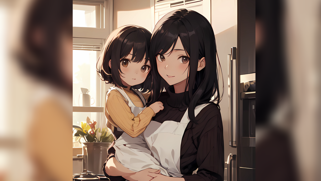 Cover art for The Wife and the Kid, a wholesome scenario on AI Dungeon