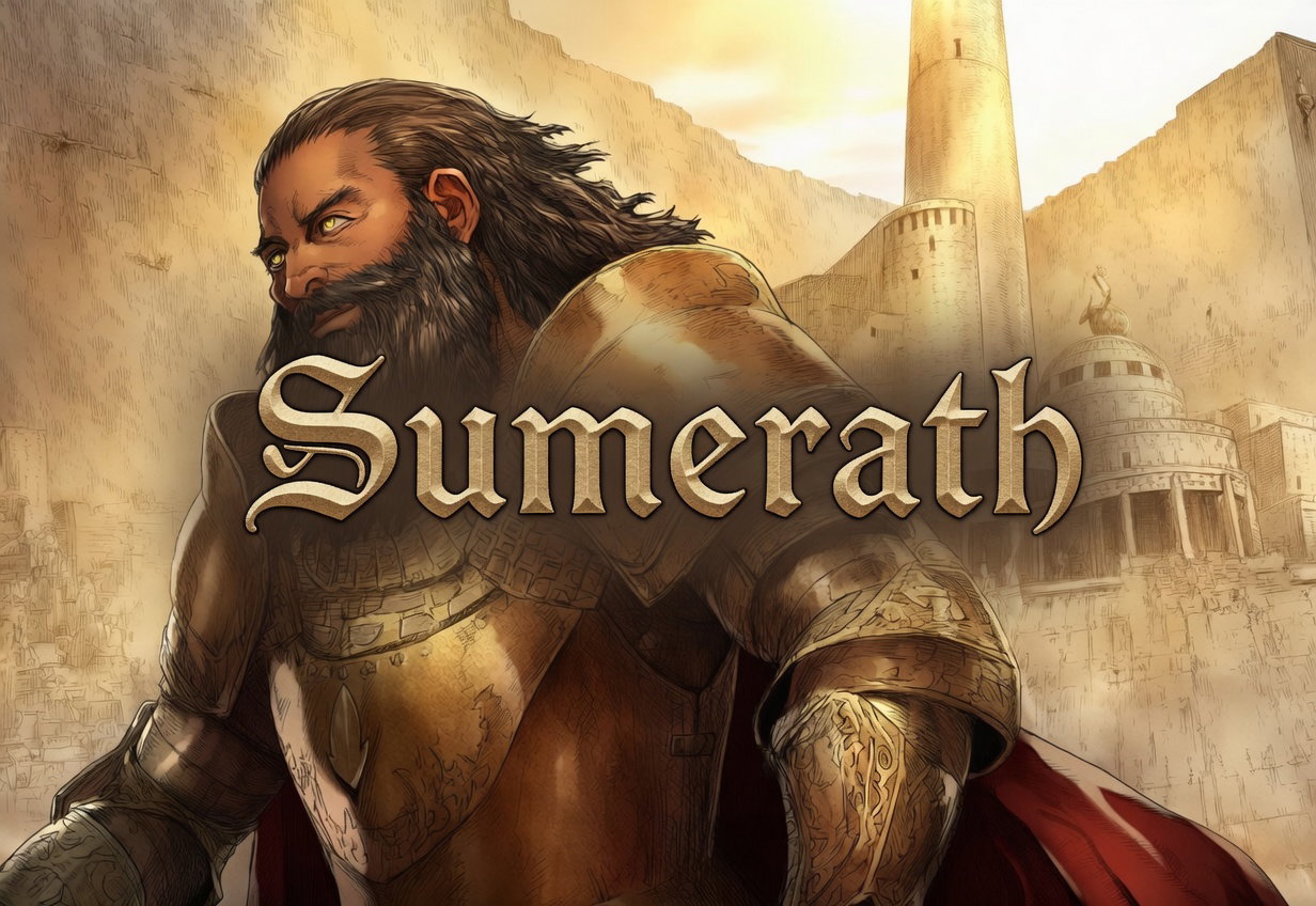 Cover art for Sumerath Mesopotamian RPG, a fantasy world on Voyage