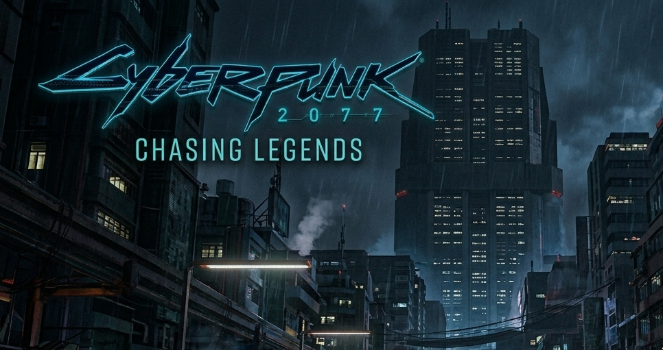 Cover art for Cyberpunk 2077 - Chasing Legends, a cyberpunk scenario on AI Dungeon