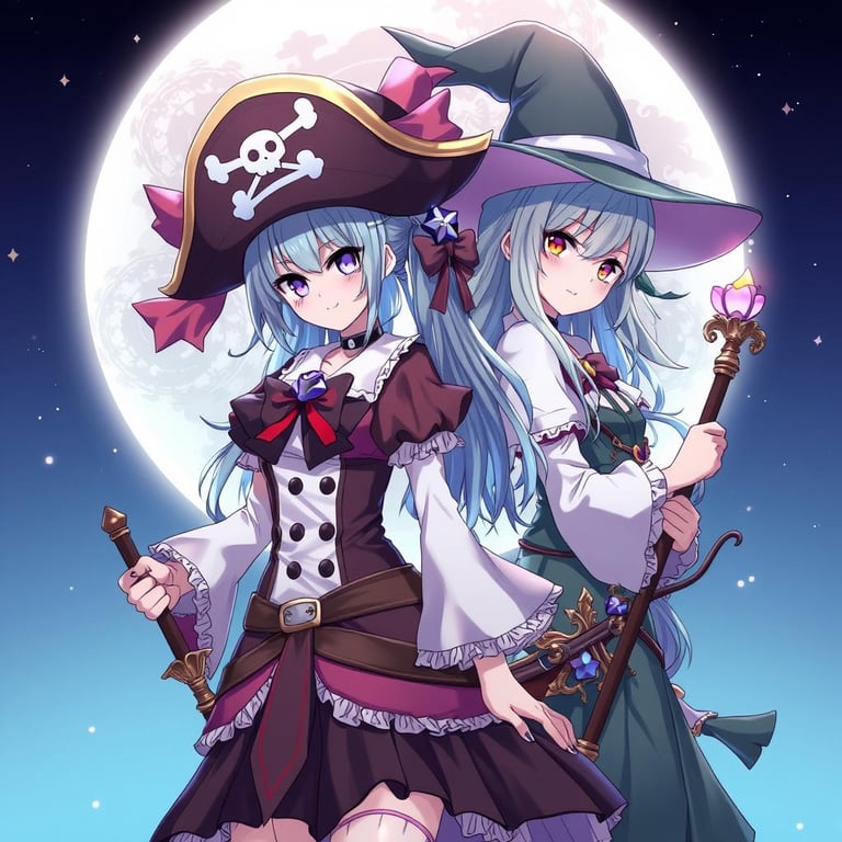 Cover art for Secret Life As Magical Girls, an anime scenario on AI Dungeon