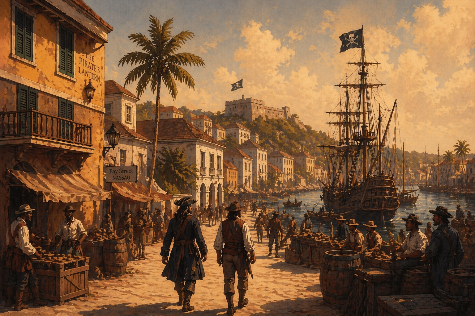 Cover art for The Shattered Crown Seas, a pirates world on Voyage