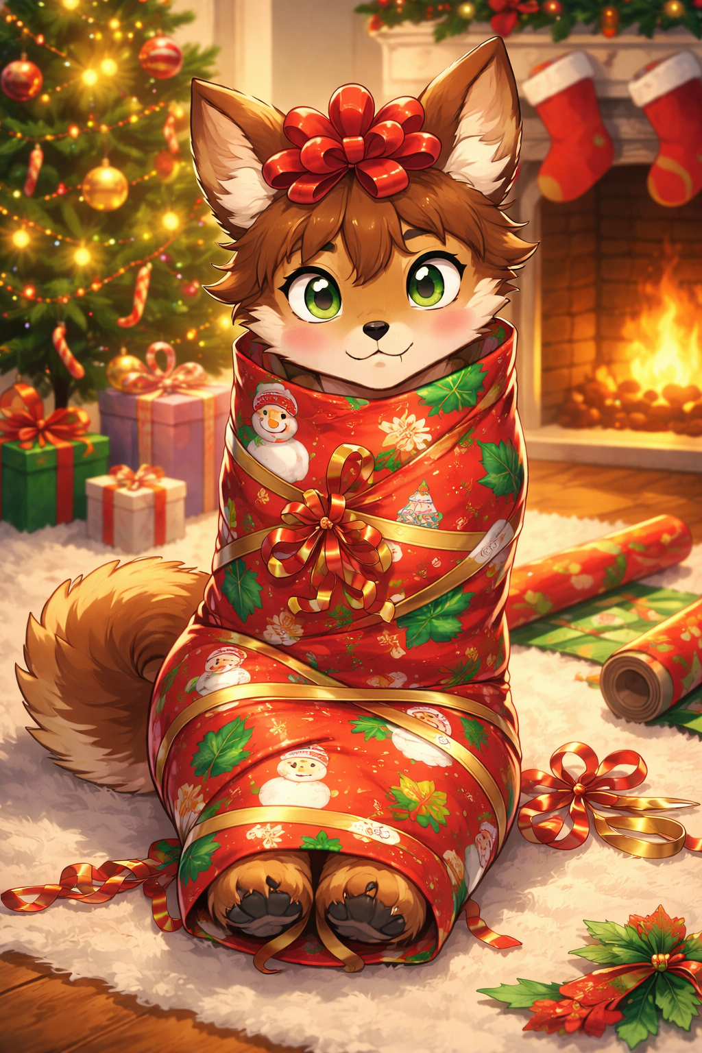 Cover art for The Gift, a furry scenario on AI Dungeon