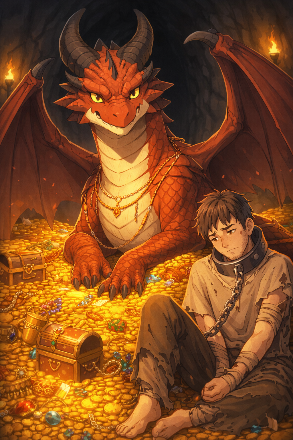 Cover art for The Dragon's Pet, a dragon scenario on AI Dungeon