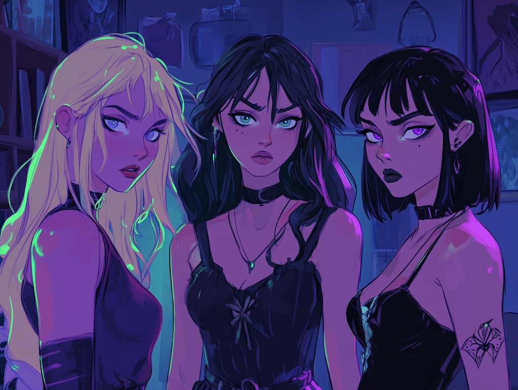 Cover art for Your Witch Dormmates Hate You! V1.3, a magic scenario on AI Dungeon