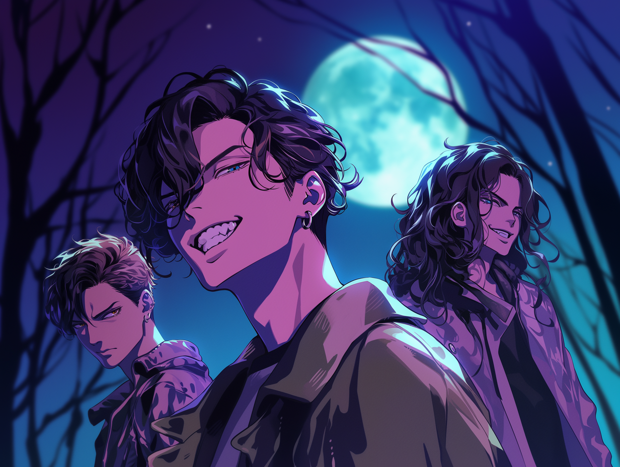 Cover art for Werewolf Boys and Bonds, a werewolf scenario on AI Dungeon
