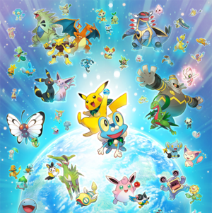 Cover art for Pokémon Mystery Dungeon: To Realms Unknown , a pokemon scenario on AI Dungeon