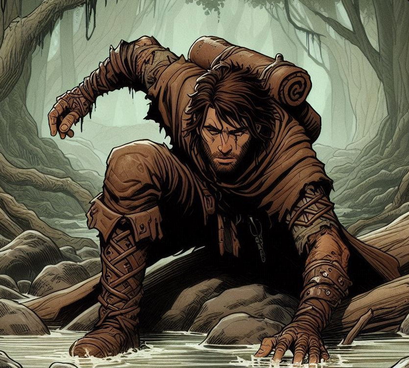 Cover art for Salvation from Peril by a Soldier of Fortune, a mercenary scenario on AI Dungeon