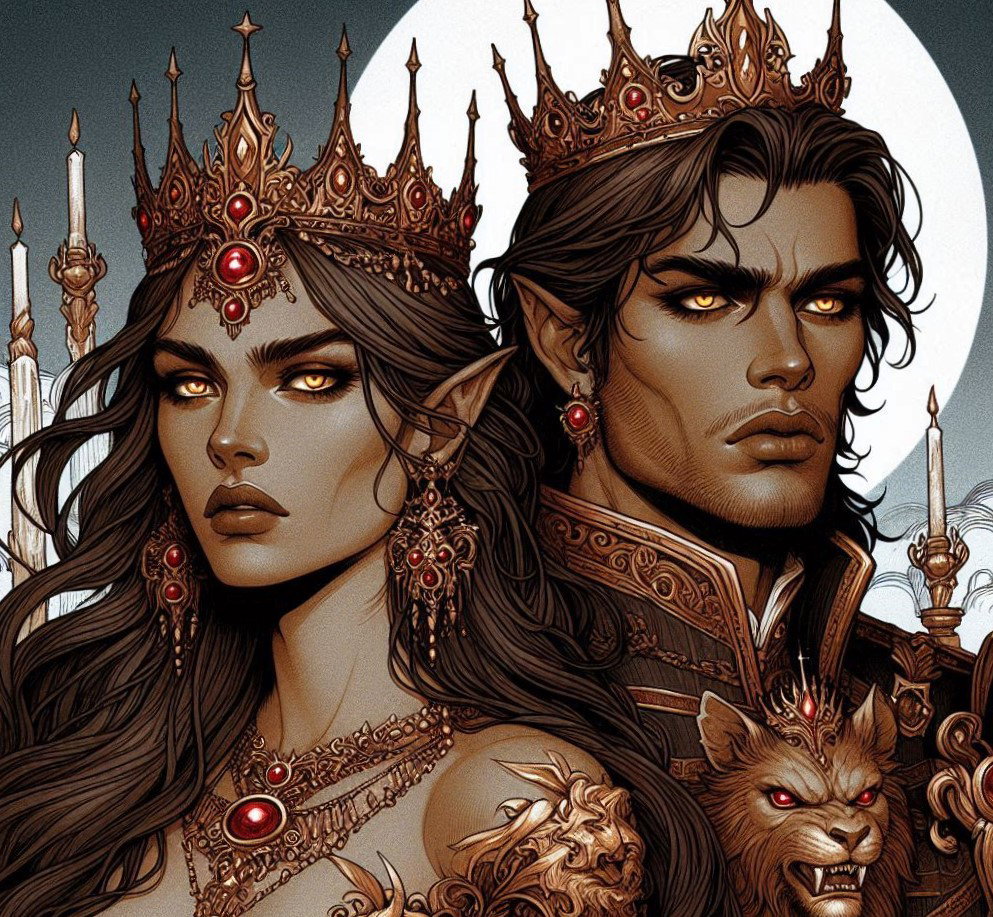 Cover art for The Royal Replacement., a vampire scenario on AI Dungeon