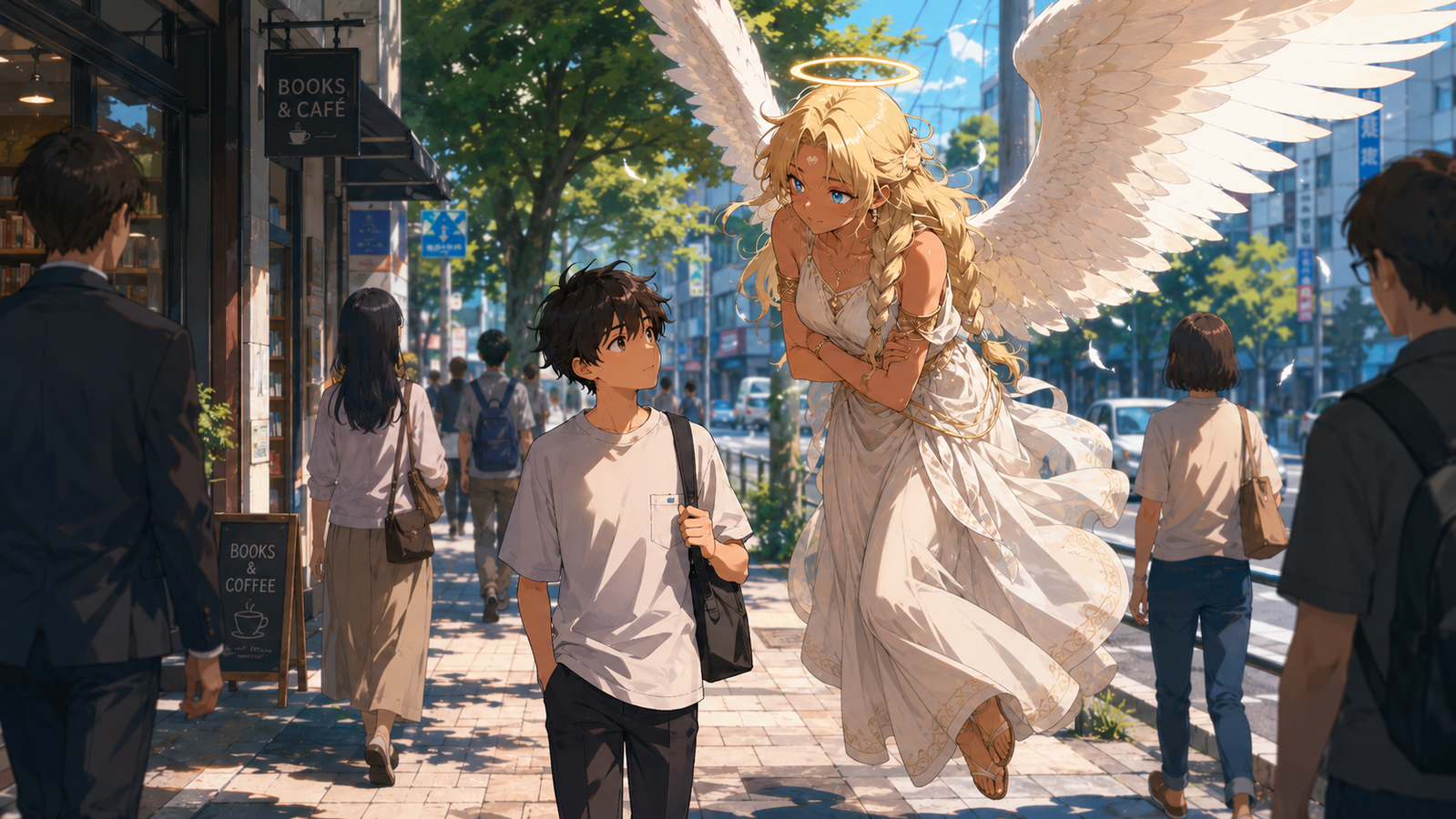 Cover art for Guardian Angel for the Incompetent, an angel scenario on AI Dungeon