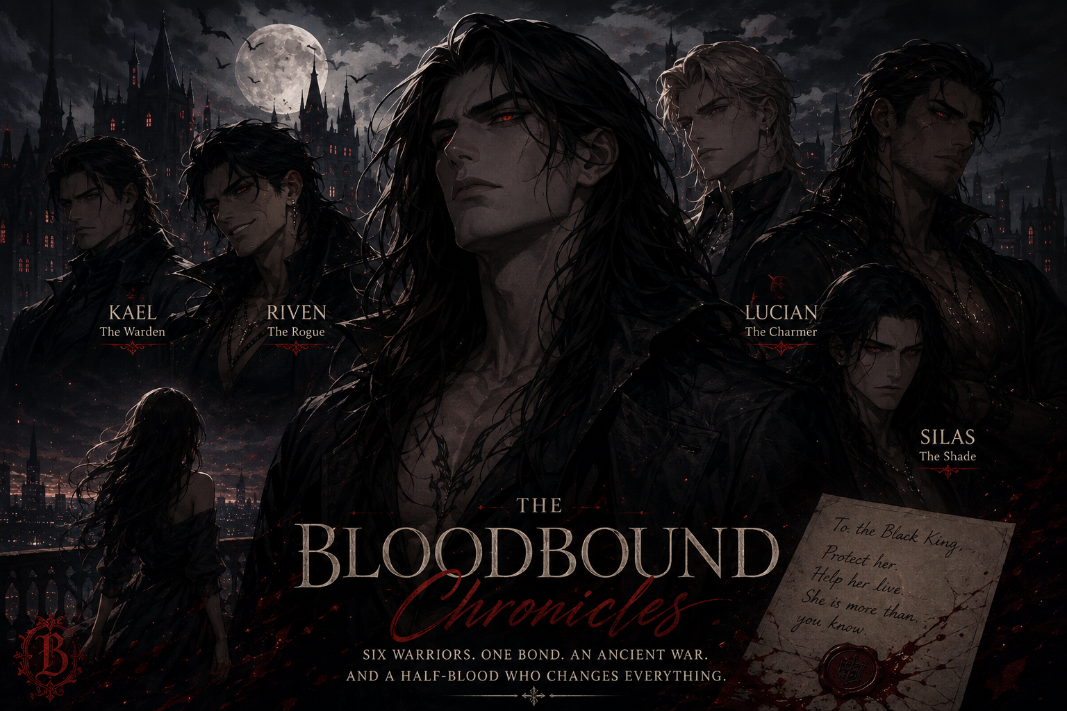Cover art for The Bloodbound Chronicles: The Black King , a savehusbandos scenario on AI Dungeon
