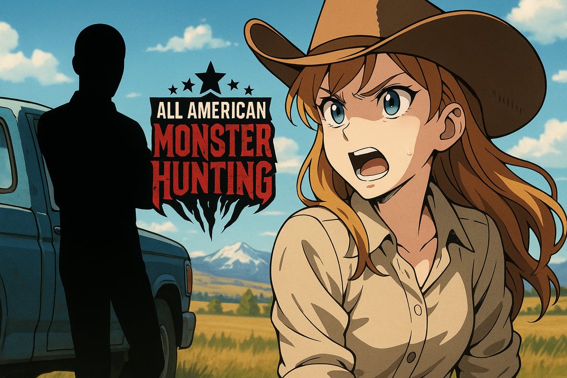 Cover art for All American Monster Hunting, a monster hunting scenario on AI Dungeon