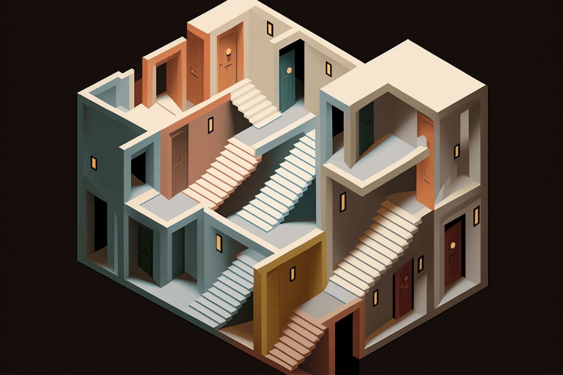 Cover art for the enclosed town on AI Dungeon