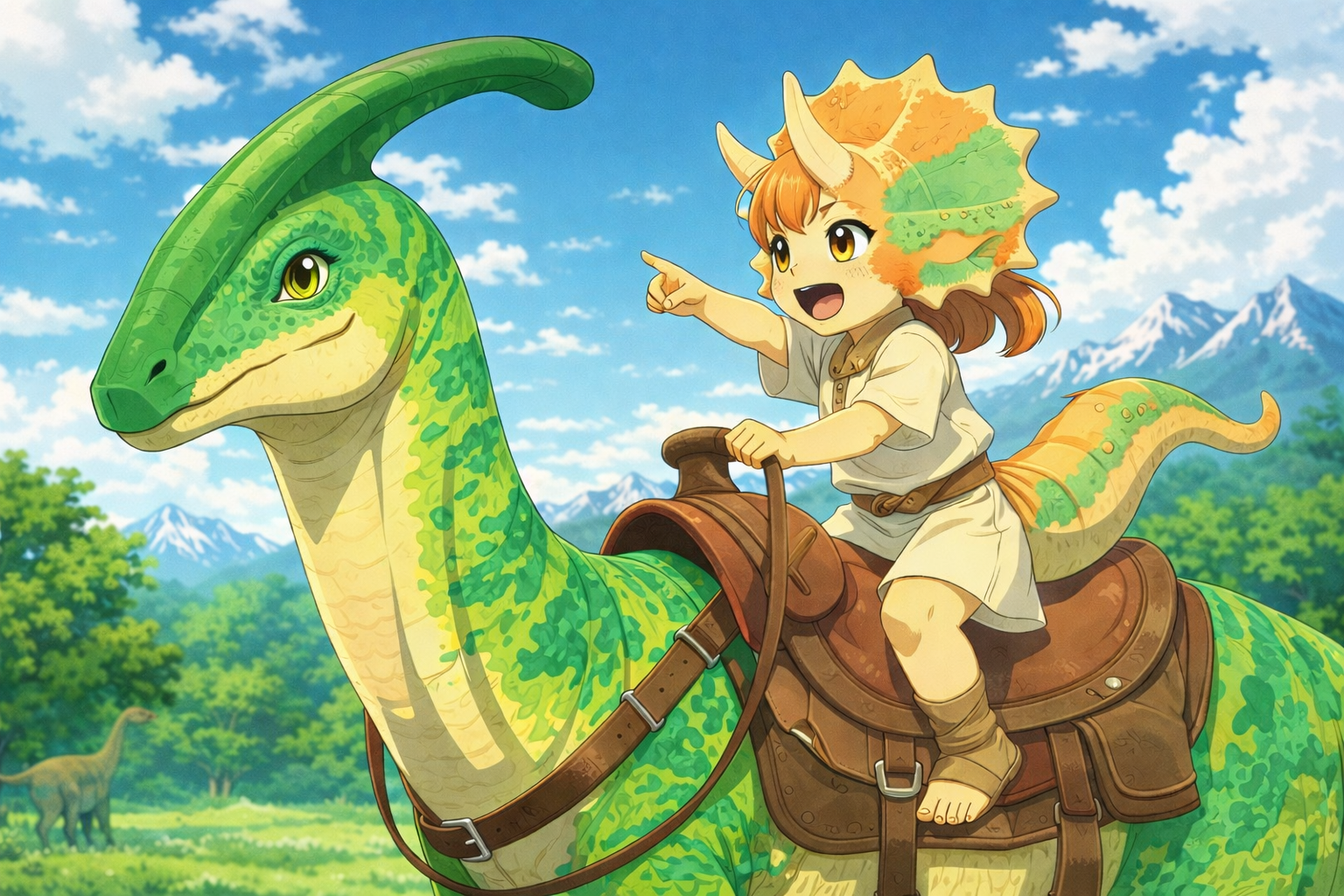 Cover art for Will you help Lily get home?, a dinosaur scenario on AI Dungeon